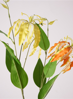 仿真新胶枝火焰百合嘉兰假花装饰造景摄影婚庆道具花艺花材花插花