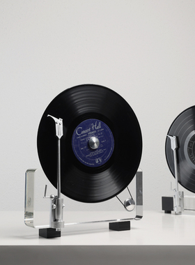 现代轻奢高级感水晶胶片机摆件