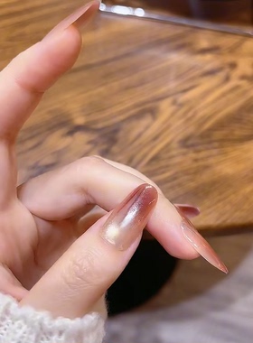 2026年新款高级感穿戴甲假指甲贴片猫眼穿戴甲中短甲显白美甲贴片