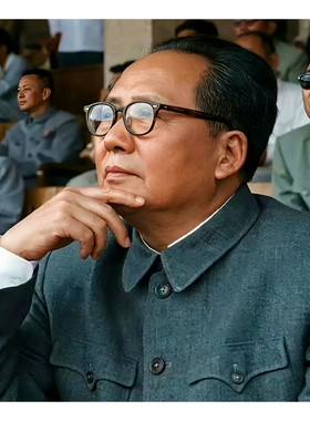 毛主席第一届全运会实木框挂画