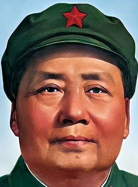 毛主席伟大的舵手实木相框