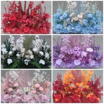 New Wedding Terrace Floral Ttai Decoration Flower Platoon Road Leading Flower Wedding Stage Background Decoration Fake Flower Emulation Floral