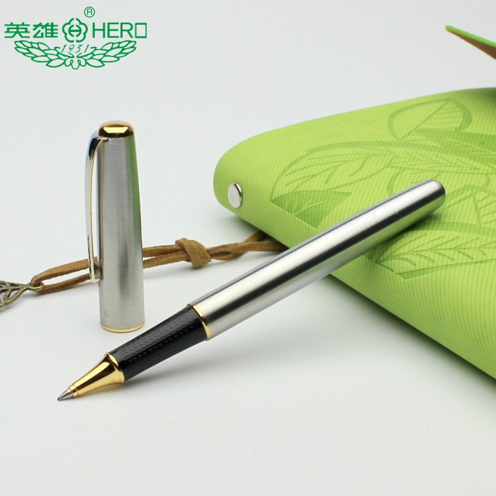 包邮英雄钢笔正品704高级全钢笔杆明尖钢笔/0.7mm签字宝珠笔-图3