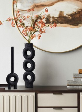 装饰样板房花瓶树脂日式