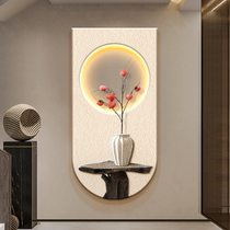 Persimmon Ruyi corridor Xuanguan Decorative Painting Japan-style Silence Wind in the house Hung Painting Living Room Solid Sandstone With Lamp Mural Painting