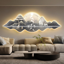 Light and luxurious nine fish drawing Living room Decorative Painting Landscape Sofa Background Wall Hanging Painting A Sails Smooth Bedroom Luminous Wall Lamp Painting