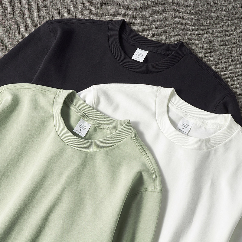 日本白色春秋宽松纯棉套头衫卫衣 尚妍臣卫衣/绒衫