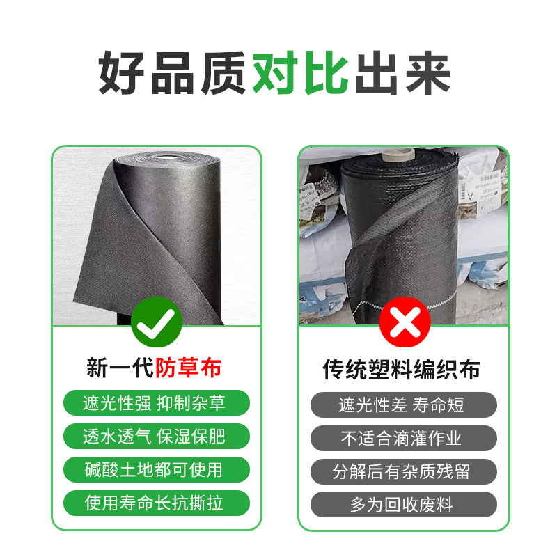 新型抗老化防草布果园茶园防草除草布耐用盖遮草布可降解厂家直销,淘宝优惠券,粉丝福利购,淘宝优惠卷