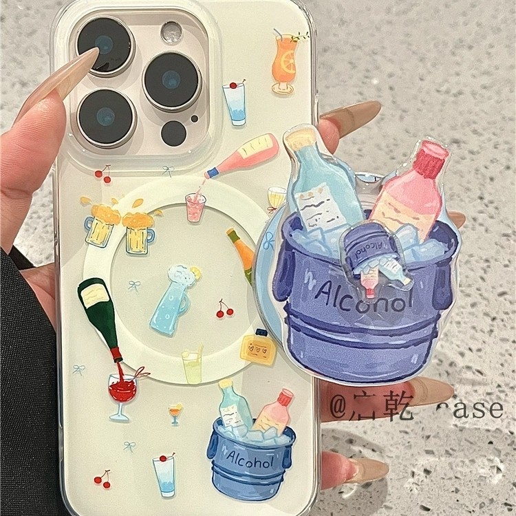 冰桶啤酒磁吸旋转支架适用苹果16Promax手机壳15/16plus/iPhone13/12mini夏日14pro/XR大孔87plus/16e硬11pro,淘宝优惠券,粉丝福利购,淘宝优惠卷