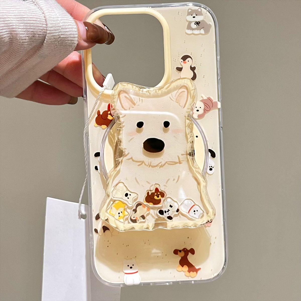 考拉狗狗摇摇乐磁吸支架vivo S30/x200promini适用X300/X80/s17/X90S手机壳y300软萌S18e可爱y35/V30/Y78+Y76 - 图0