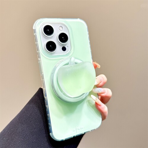 纯色薄荷绿青苹果磁吸支架适用Realme真我GT6手机壳GTneo6双层NEO7SE光面GT7pro半透V13防摔Q3S大孔Q5高级V25 - 图1
