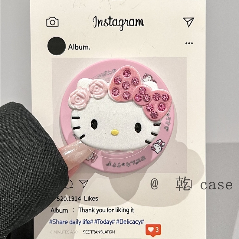 粉色KT磁吸支架适用苹果16E手机壳15pro/16plus/iPhone13Pro/12 mini带链条14promax/Xs/876plus硬壳11pr可爱 - 图2