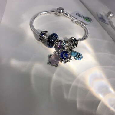 向卉意大利中古925银潘大海手镯