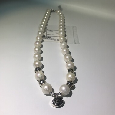 向卉意大利中古海水澳白南洋有核珍珠项链近圆有证书有礼盒送妈妈