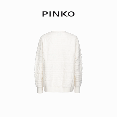 【秋冬新品】PINKO2023女装LOGO压花针织衫101581A117