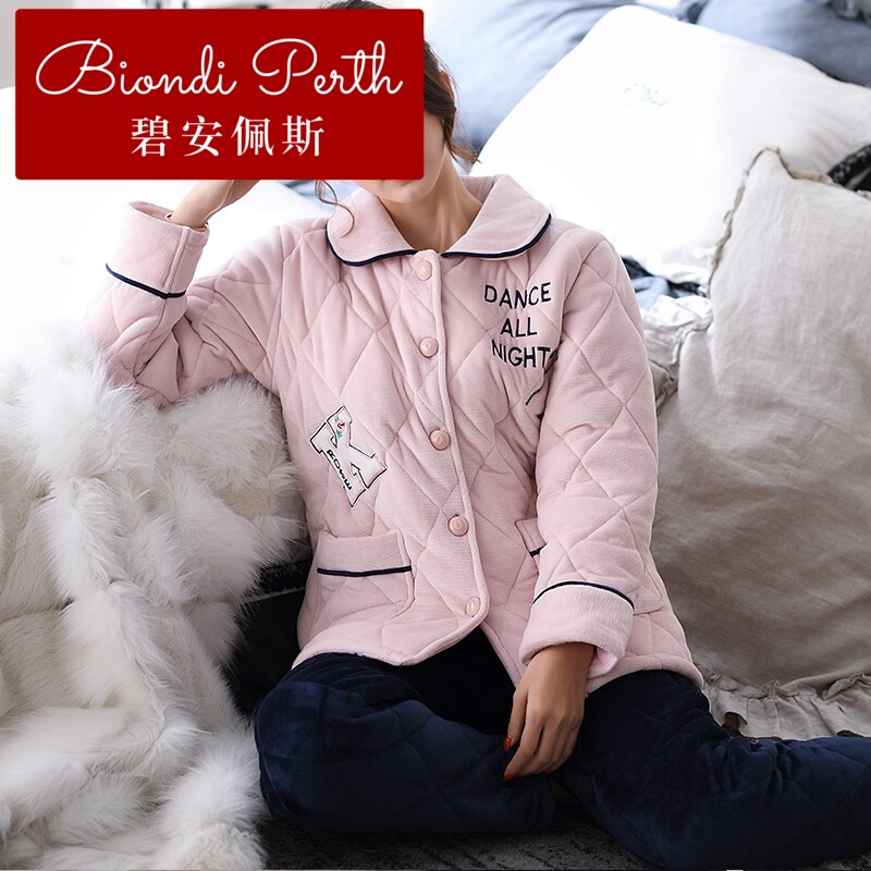 碧安佩斯冬季法兰绒三层歌瑞尔睡衣 碧安佩斯睡衣/家居服套装
