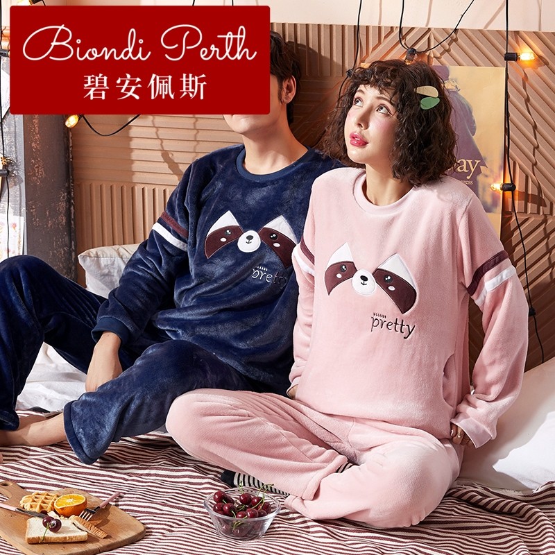 碧安佩斯秋冬季法兰绒歌瑞尔睡衣 碧安佩斯睡衣/家居服套装