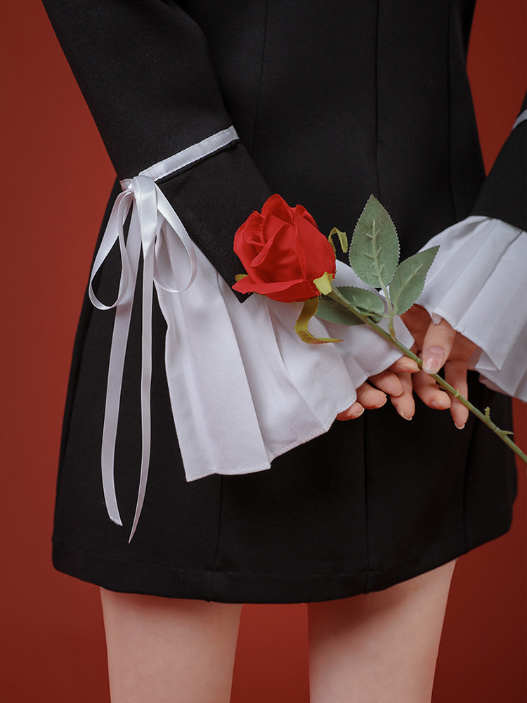 小个子复古小黑裙2021秋冬连衣裙 3idolimited连衣裙