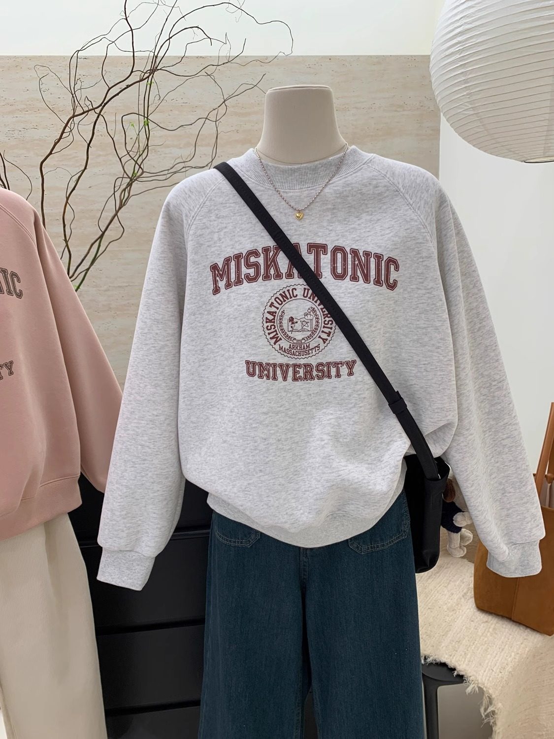 美式复古印花短款卫衣女冬季休闲宽松显瘦加绒加厚保暖纯棉上衣春,淘宝优惠券,粉丝福利购,淘宝优惠卷