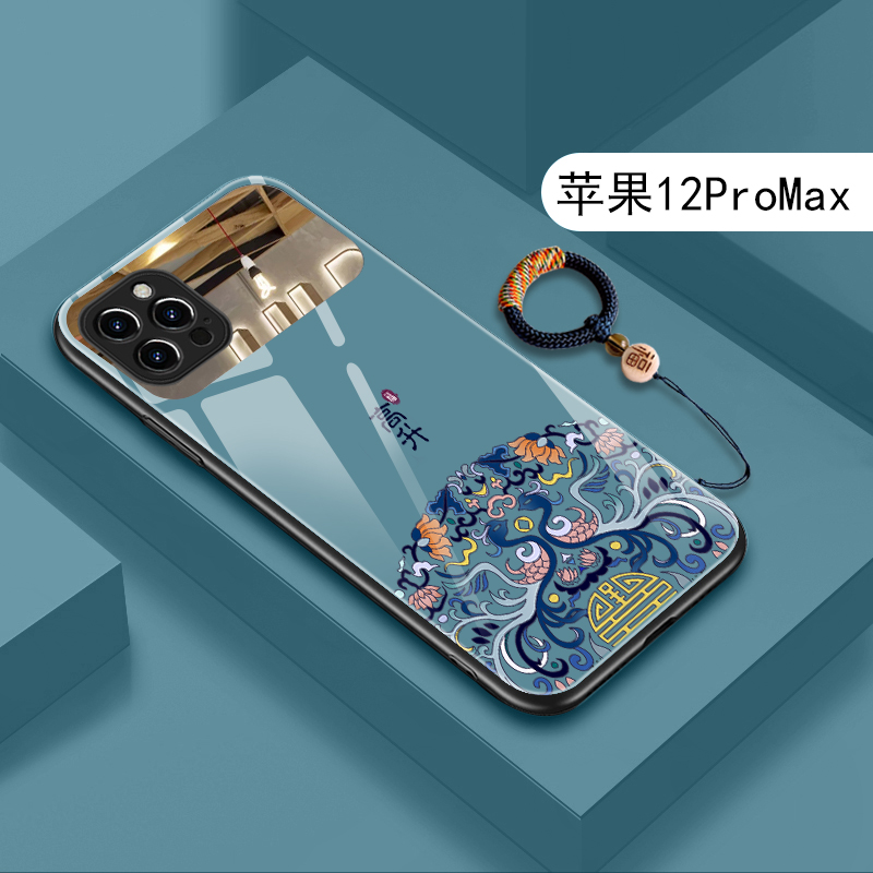 适用新款苹果12手机壳iphone14promax套11pro镜面玻璃13mini高档15p网红女款8x情侣max男16plus带镜子por定制 - 图2