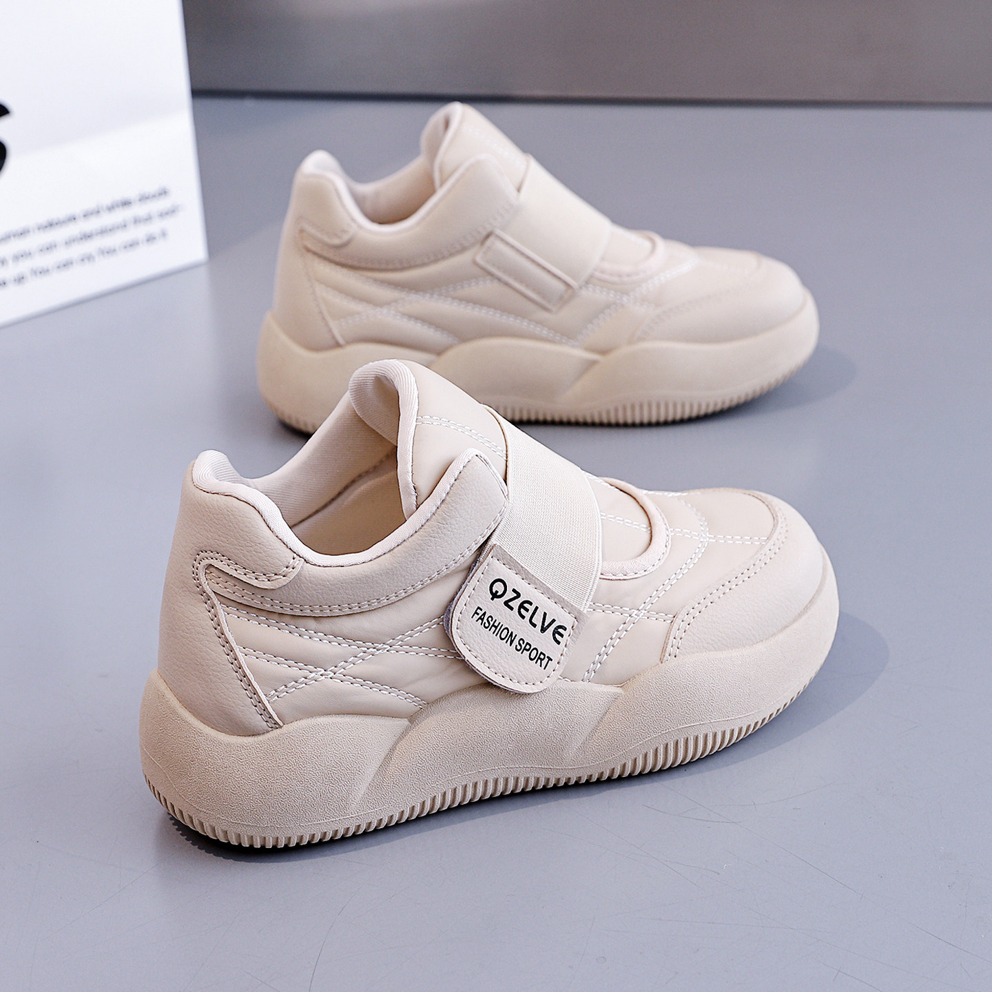 2025秋冬季新款百搭休闲厚底小白鞋女鞋爆款加绒韩版运动老爹板鞋,淘宝优惠券,粉丝福利购,淘宝优惠卷