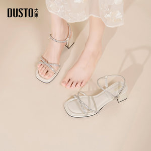 大东dd高跟凉鞋女夏季季2026年新款女鞋一字带凉鞋简约高跟鞋女款