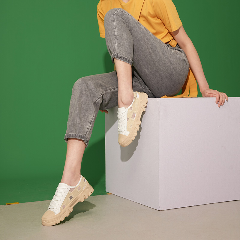 dusto旗舰店大东新款夏季休闲低跟平底鞋侧破洞装饰系带休闲鞋女仙女单鞋2