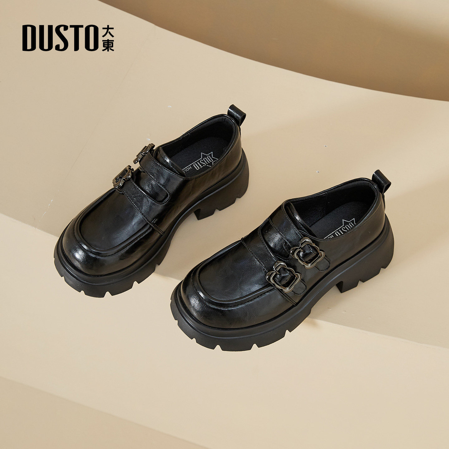 大东dd厚底乐福鞋女2026新款春季百搭女鞋小皮鞋软底一脚蹬单鞋子,淘宝优惠券,粉丝福利购,淘宝优惠卷