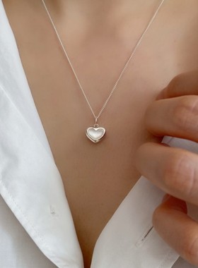 锁骨链通体S925纯银蛇骨圆珠U扣