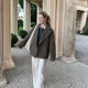 ເຄື່ອງນຸ່ງຫົ່ມຂ້າມຊາຍແດນເອີຣົບແລະອາເມລິກາ AliExpress ເສື້ອຂົນສັດທີ່ມີເຕົ້ານົມສອງເຕົ້ານົມແຂງຍອດນິຍົມ