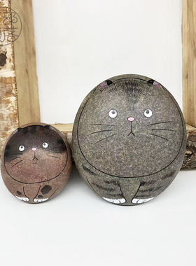 十年老店部落原创风呆呆萌物石头