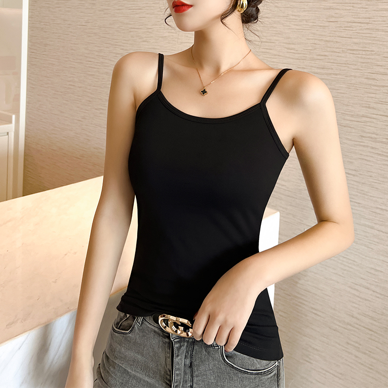 莫代尔黑色小夏季内搭无袖面膜吊带 卓丽舒背心吊带