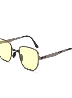 日夜新款墨镜男款太阳眼镜不锈钢折叠便携2022超轻女变色金属