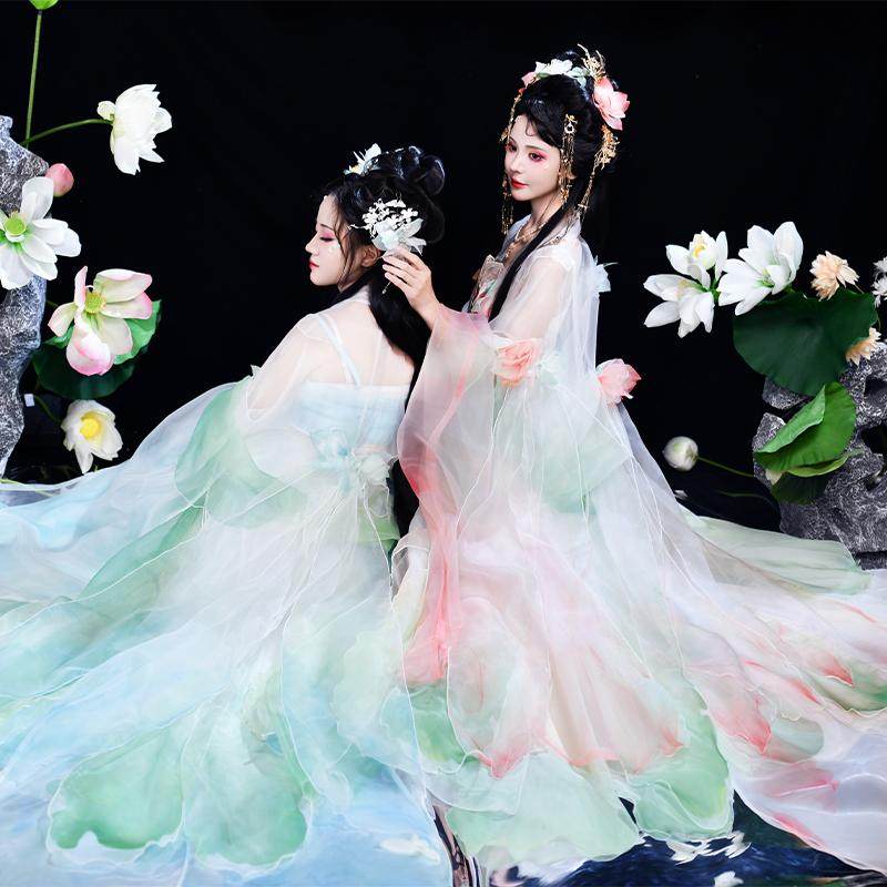 【荷月】如梦霓裳原创汉服女唐制诃子裙十二花神系列2025年春夏款,淘宝优惠券,粉丝福利购,淘宝优惠卷
