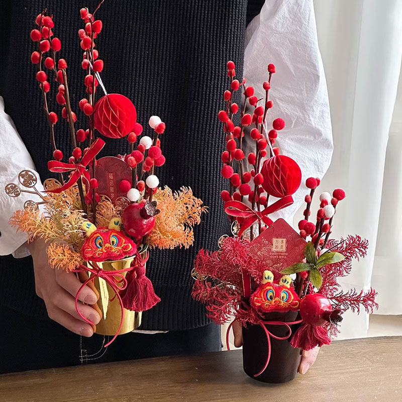 花中情 蜂窝球灯笼小挂件新年年宵花鲜花花束福桶装饰diy花艺材料,淘宝优惠券,粉丝福利购,淘宝优惠卷