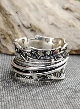 欧美简约复古星月戒指