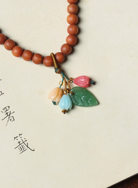 太行崖柏DIY款高油密陈化老料手链手串持男女生文玩佛念珠精品