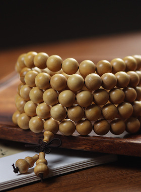 精选小叶黄杨木多圈手串108颗手链男女士0.8佛念珠首饰品新中式厂