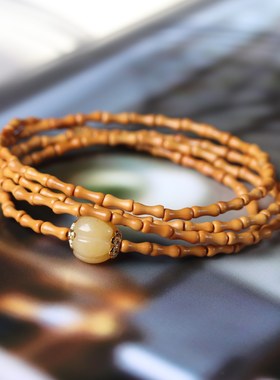 复古创意橄榄核手串竹节节高升男女款手链饰品文玩念佛珠厂家批发