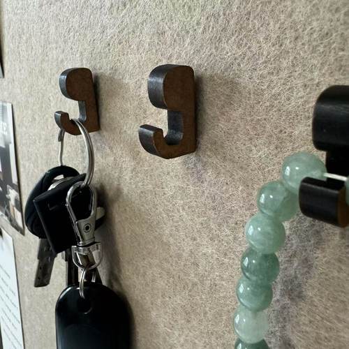 实木挂钩图钉复古木质钉饰品收纳按钉毛毡板软木板图钉10颗/盒 - 图2