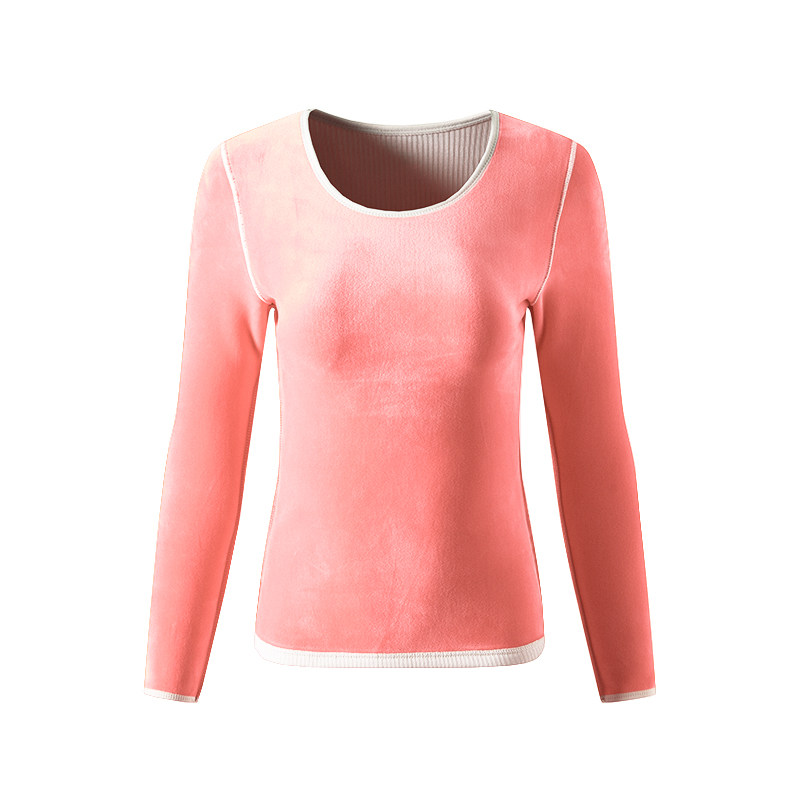 一体绒保暖衣女神加厚加绒打底衫 赛百合保暖上装