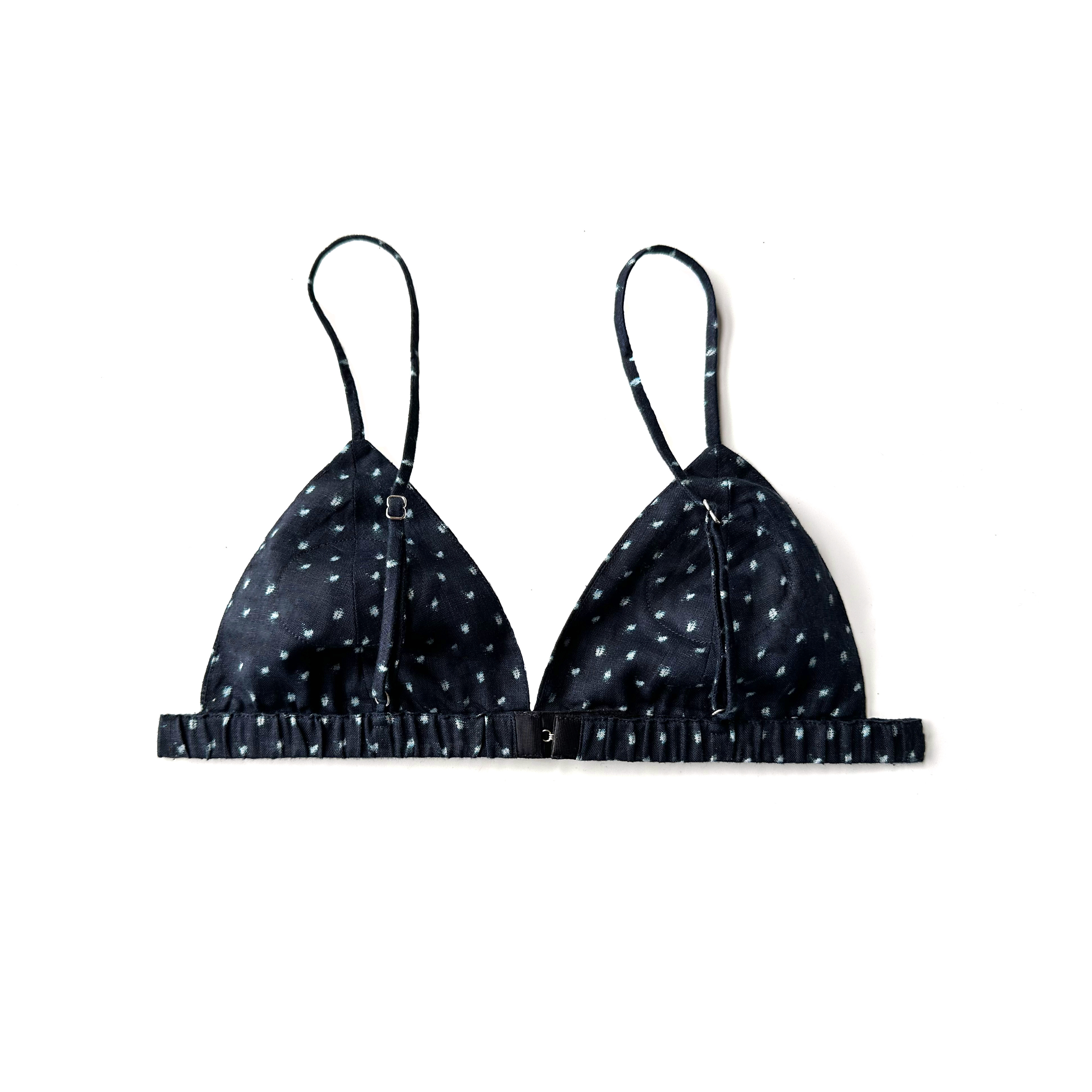 陈小满纯亚麻蓝色无钢圈透气防凸点三角杯文胸小胸棉法式内衣,淘宝优惠券,粉丝福利购,淘宝优惠卷