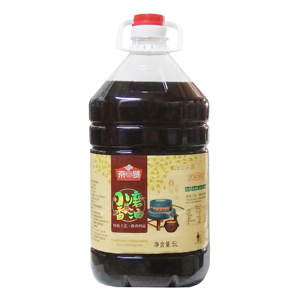 包邮京贤小磨香油5L 京茂香源麻辣烫专用火锅餐饮商用芝麻香油 - 图1