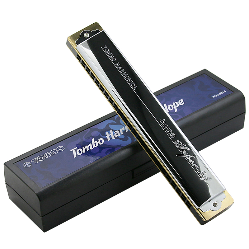 【通宝tombo专卖店】24孔高级口琴 tombo通宝休止符口琴