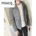 Áo khoác cotton nam MWCQm01d mùa đông giản dị áo khoác trùm đầu cotton nam phiên bản Hàn Quốc của đoạn ngắn tự trồng thanh niên cỡ lớn - Quần áo độn bông thể thao