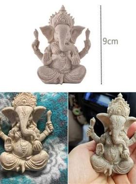 Vintage Sandstone Elephant Indian Ganesha Sculpture for Home