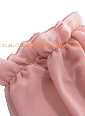 纯色雪纺防晒沙滩长袖短衫连肩袖披肩Beach sleeves top
