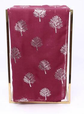 Cotton Silver Tree Flower Scarf Shawl VS200 银树花围巾披肩