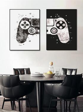 Gaming Room  Paintings Gamepad Abstract Posters and Prints W