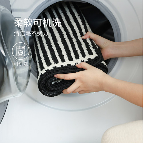 赛波斯厨房地垫高级防滑吸水吸油耐脏可机洗门垫现代简约长条地毯 - 图0